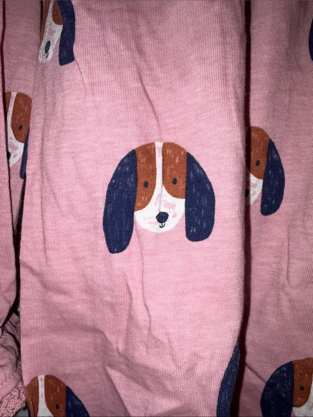 Mini Boden dog tunic dress navy blue leggings, girls 11 12